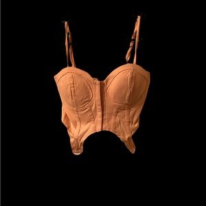 Denim Hook Eye Bustier